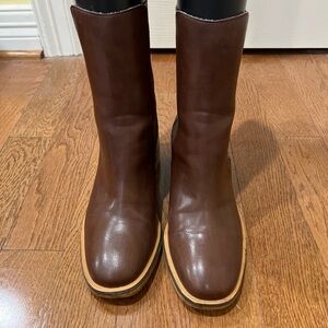 Oasis Society "The Olivia" Brown Chelsea Boots Womens 9.5 USA Boho Rustic Whimsy